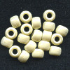 6x8mm Bone White Acrylic CROW/ROLLER Beads