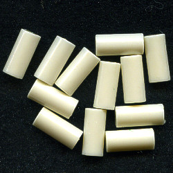 6x13mm Bone White Acrylic TUBE Beads