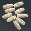 12x25mm Washed Bone White Acrylic Moroccan Style TUBE Beads