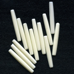 4x30mm Bone White Acrylic SPAGHETTI / TUBE Beads