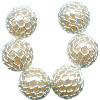 8mm Ivory Pearl Mesh Acrylic ROUND Beads