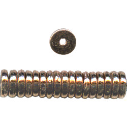 1x6mm Metallic Copper Acrylic Flat DISC Beads