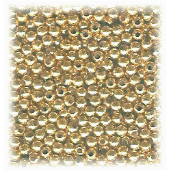 3mm Metallic Gold Acrylic ROUND Beads