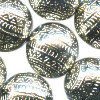 12mm Metallic Silver Moroccan Style Acrylic ROUND Beads