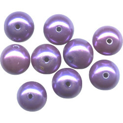 12mm Purple Pearl Acrylic ROUND Beads