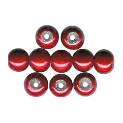 8mm Christmas Red Acrylic ROUND Beads