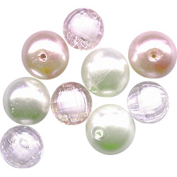 12mm -15mm Acrylic Faceted ROUND & Pearl Bead Mix