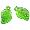 13x20mm Transparent Green Acrylic LEAF Beads