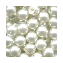 5mm White Pearl Acrylic ROUND Beads