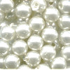 5mm White Pearl Acrylic ROUND Beads