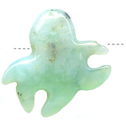 24x26mm African Amazonite OCTOPUS, SQUID Animal Fetish Bead