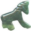 20x24mm African Jade (Grossular Garnet) HORSE Animal Fetish Bead