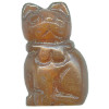 13x24mm 3-D Block Amber CAT Animal Fetish Bead