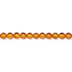 3mm Amber ROUND Beads - 8" Strand