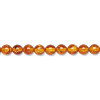 4mm Amber ROUND Beads