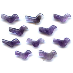 9x13mm Amethyst BIRD Animal Fetish Beads