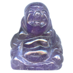 15x20mm Amethyst 3-D BUDDHA Bead