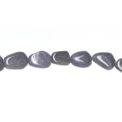 12x18mm Amethyst Rough Tumbled TEARDROP Beads