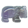 15x20mm Amethyst 3-D ELEPHANT Animal Fetish Bead