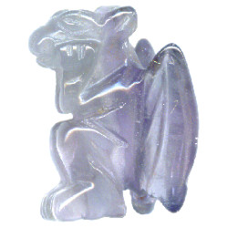 20mm Amethyst 3-D GARGOYLE Bead