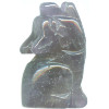 10x20mm Amethyst 3-D HOWLING COYOTE/WOLF Animal Fetish Bead