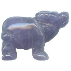 15x22mm Amethyst 3-D OX, STEER Animal Fetish Bead