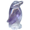 12x22mm Amethyst 3-D PENGUIN Animal Fetish Bead