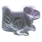 16x22mm 3-D Amethyst SQUIRREL Animal Fetish Bead