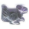 16x22mm 3-D Amethyst SQUIRREL Animal Fetish Bead