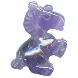 20mm Amethyst 3-D UNICORN Bead