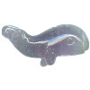 10x22mm Amethyst 3-D WHALE Animal Fetish Bead