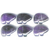 12x18mm Amethyst ZUNI BEAR Animal Fetish Beads