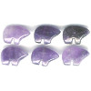 8x12mm Amethyst ZUNI BEAR Animal Fetish Beads