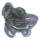 20x20mm Amethyst FROG Animal Fetish Bead