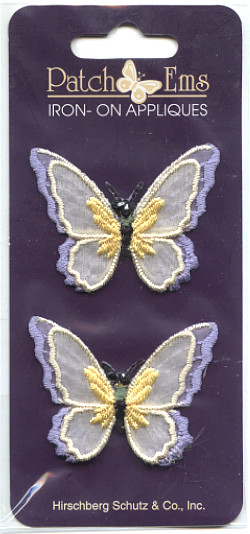 Patch Ems® (AP10533-79):  1-1/4" x 1-1/2" Iron-On Double-Winged *Butterfly* Appliques