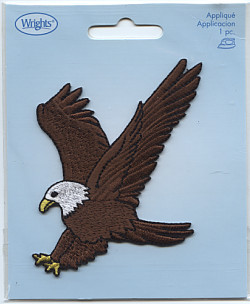 Wrights® (1961189001JA):   2-3/4" x 3-1/2" Iron-On *Bald Eagle* Applique