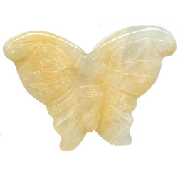 25x32mm Aragonite BUTTERFLY, MOTH Animal Fetish Bead