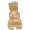 18x31mm Aragonite STANDING BEAR Pendant/Focal Bead (with Bail)