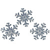 1-1/2" dia. Metallic Embossed *Silver Snowflakes* Foil DIE CUTS