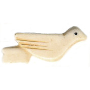 10x26mm Antiqued Bone BIRD #2 Animal Fetish Bead