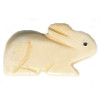 12x22mm Antiqued Bone RABBIT Animal Fetish Bead