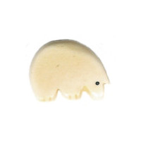 15x18mm Antiqued Bone Zuni Style BEAR Animal Fetish Bead