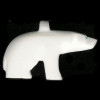 26x42mm Alabaster POLAR BEAR Animal Fetish Pendant