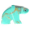 25x35mm Block Turquoise (Simulated) BEAR Animal Fetish Pendant