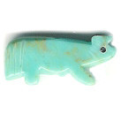 10x22mm Block Turquoise (Simulated) HORSE Animal Fetish Bead