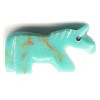 10x22mm Block Turquoise (Simulated) HORSE #2 Animal Fetish Bead