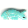 10x20mm Block Turquoise (Simulated) ARMADILLO Animal Fetish Bead