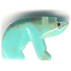 15x20mm Block Turquoise (Simulated) BEAR Animal Fetish Bead