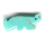 10x20mm Block Turquoise (Simulated) FOX/SQUIRREL Animal Fetish Bead