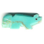 10x22mm Block Turquoise (Simulated) FOX/SQUIRREL Animal Fetish Bead